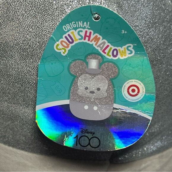 NWT Squishmallows Steamboat Willie Mickey 20” Plush Disney 100 Years Silver - Picture 7 of 7